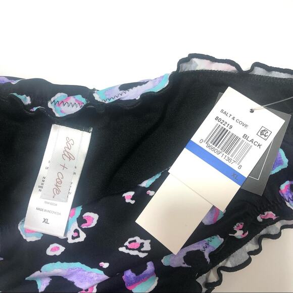 Salt+Cove Animal print ruffled bikini swim bottom - Picture 3 of 6